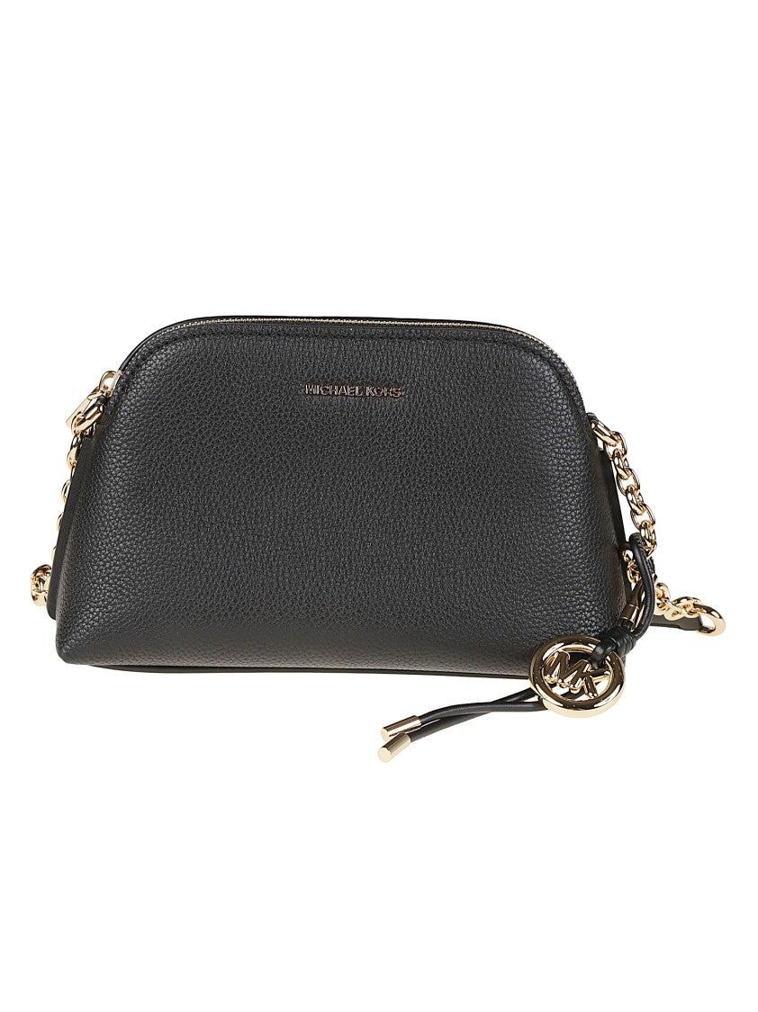 Michael Kors Small Dome Chain Textured Leather Crossbody Bag