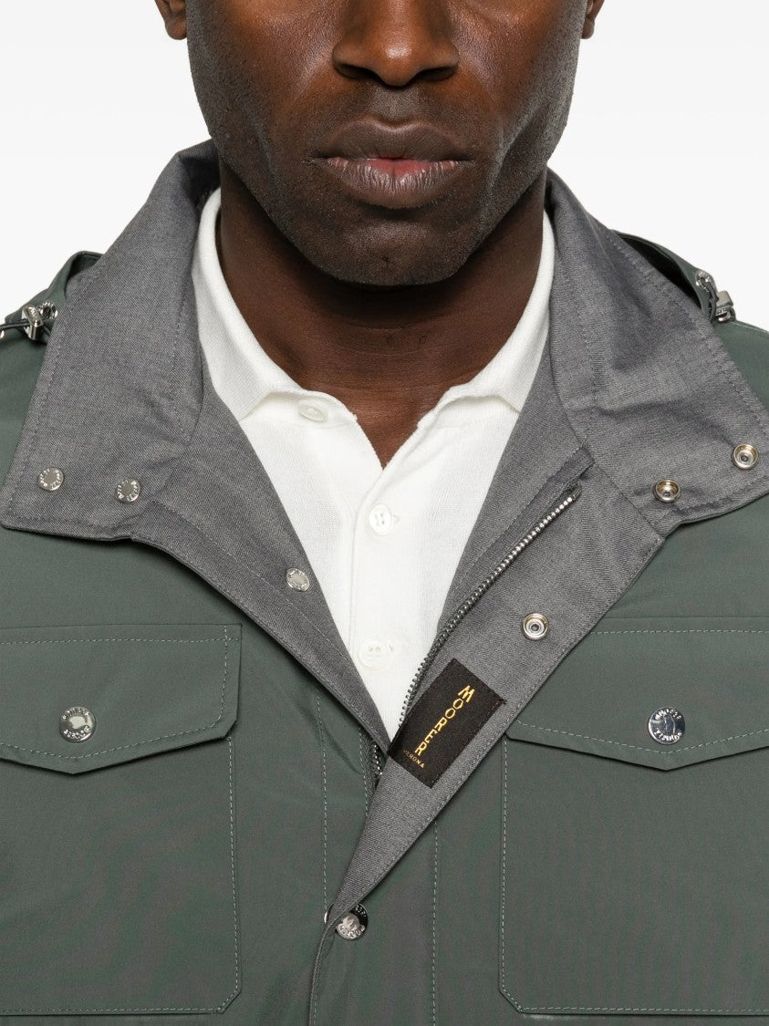 Moorer Structured Hooded Casual Jacket With Matte Finish
