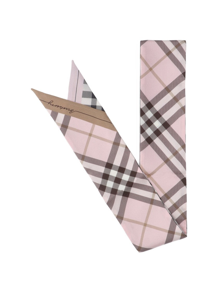 Burberry Check Mulberry Silk Scarf