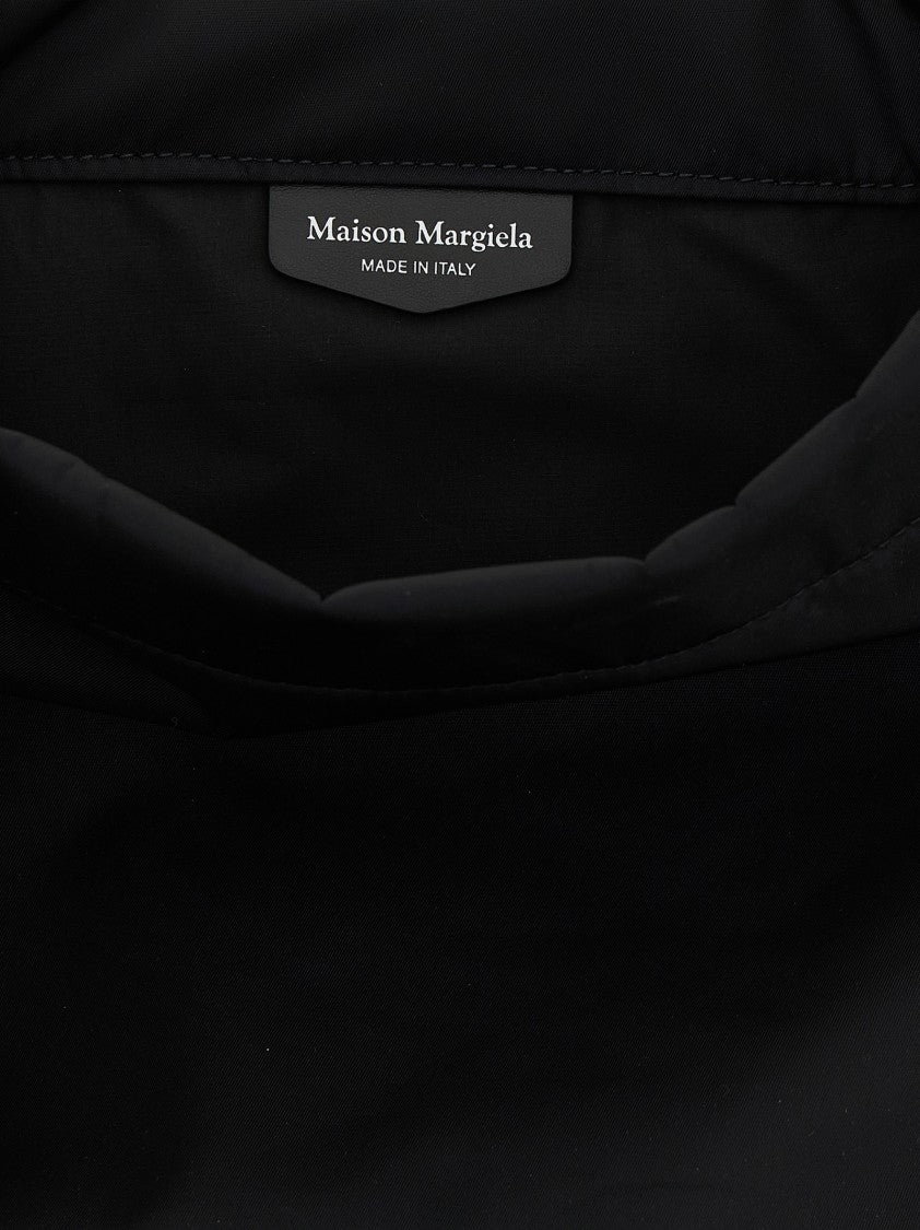 Maison Margiela Structured Tech Fabric Roll-Up Backpack With Leather Accents