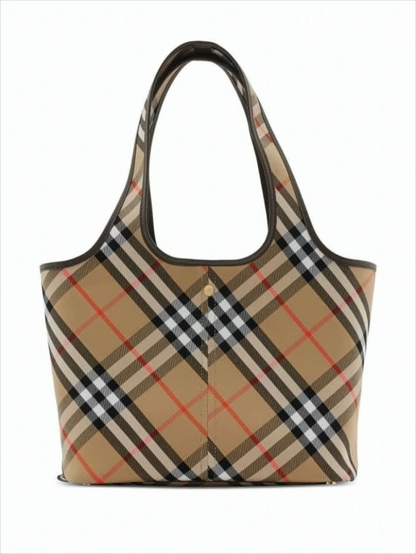 Burberry Spacious Check Pattern Tote Bag