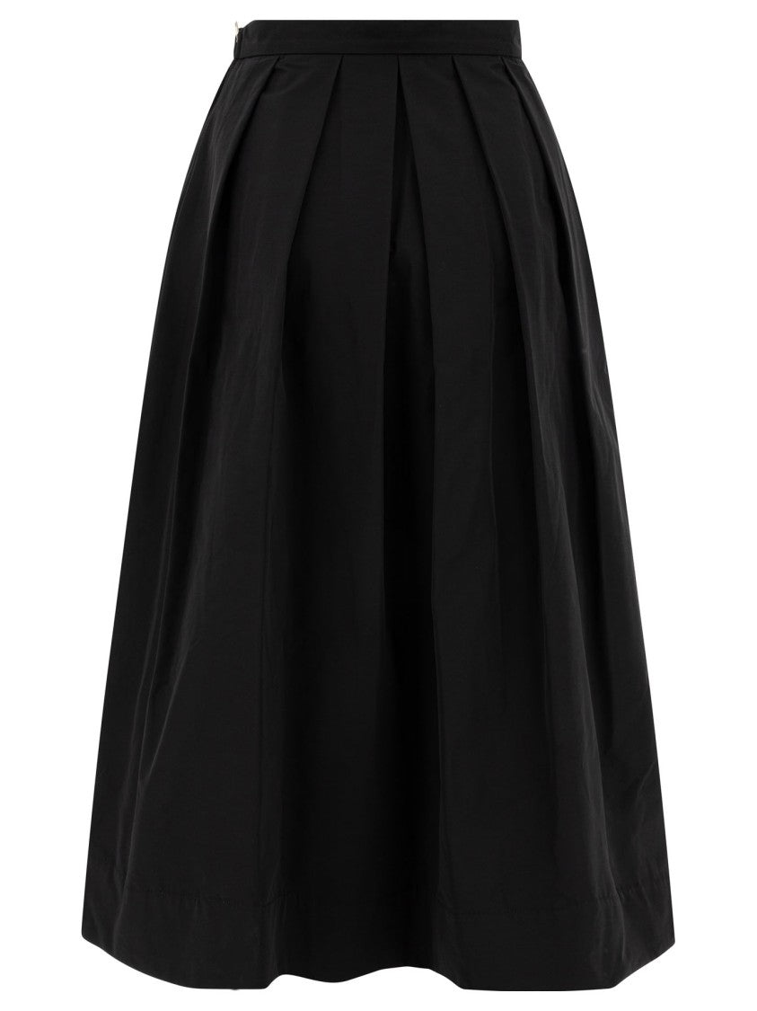 Sandbeige Flowing Pleated Skirt