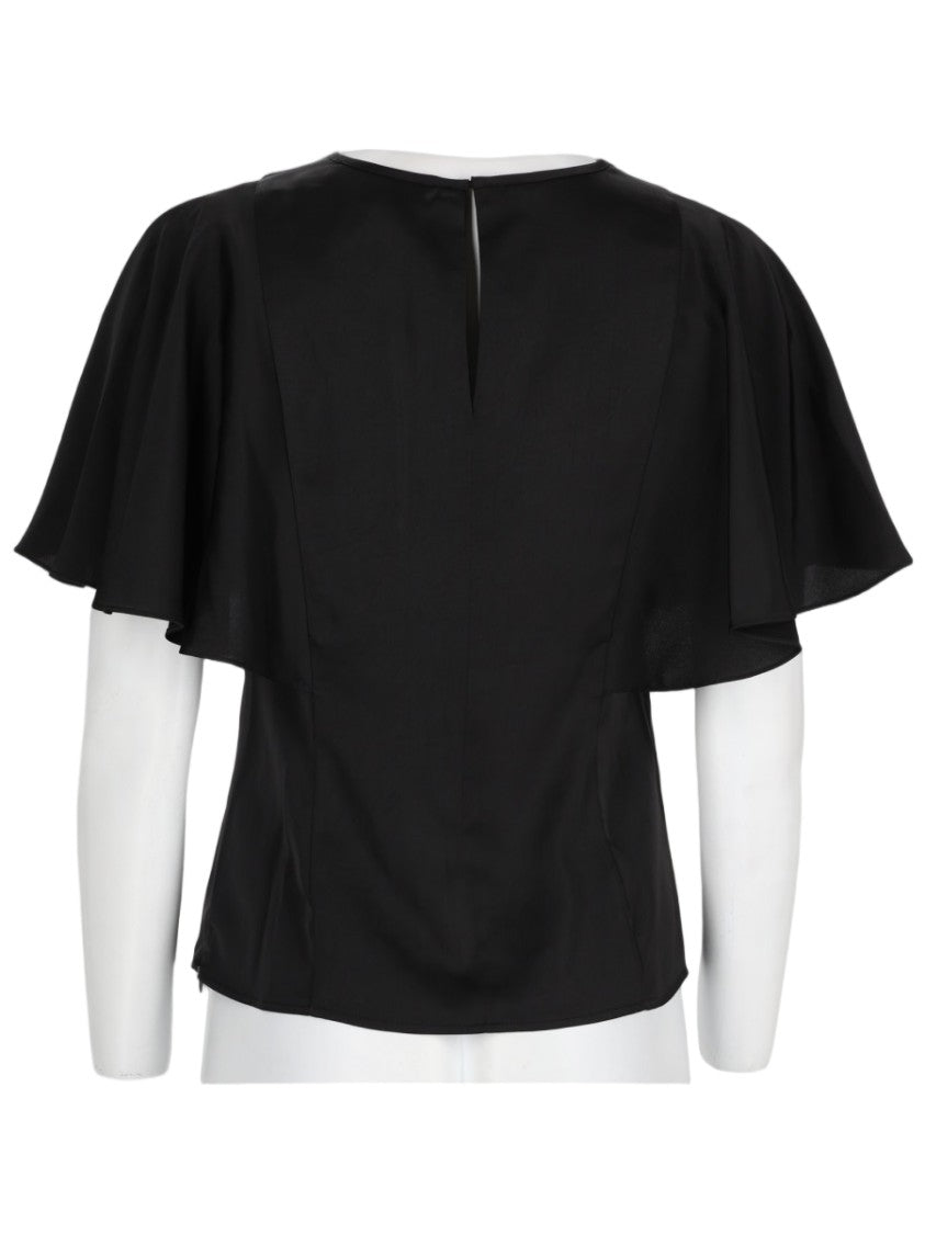 Michael Michael Kors Cape-Sleeve Satin Polyester Blouse