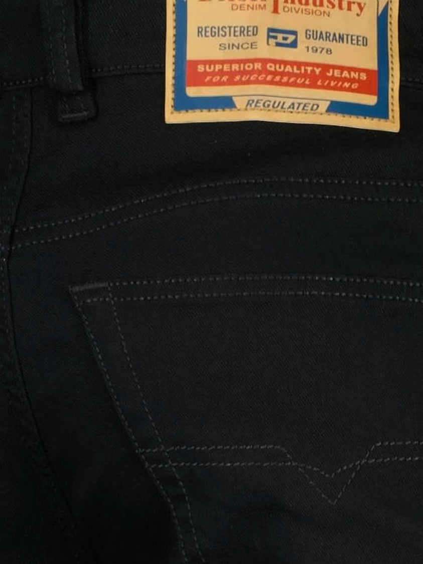 Diesel Straight-Leg Black Denim Pants