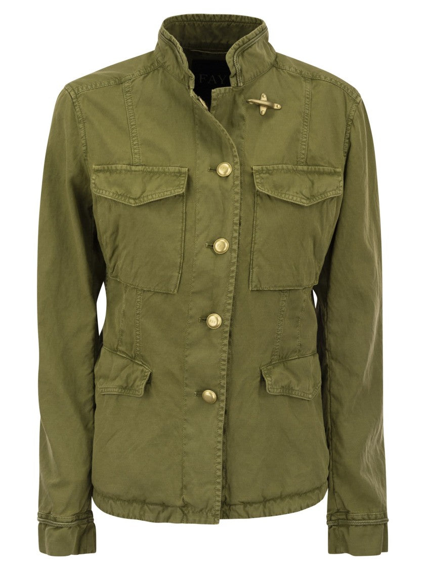 Fay Cotton And Linen Sahariana