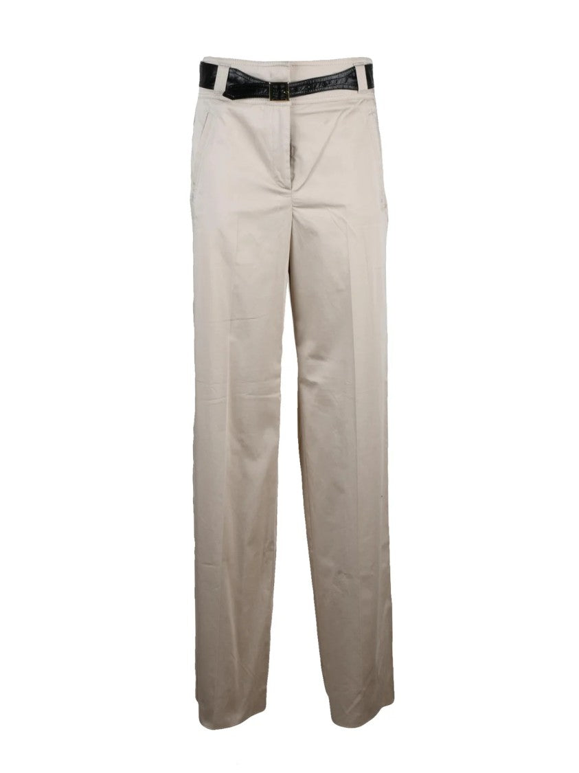 Marella Soraia High Waist Trousers - Beige