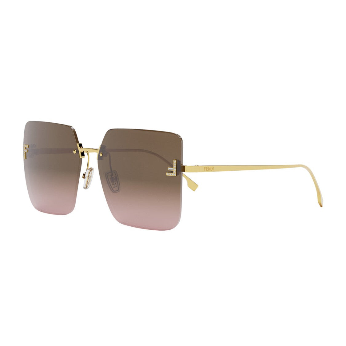 Fendi Fendi First Crystal Sunglasses With Bold Square Lenses