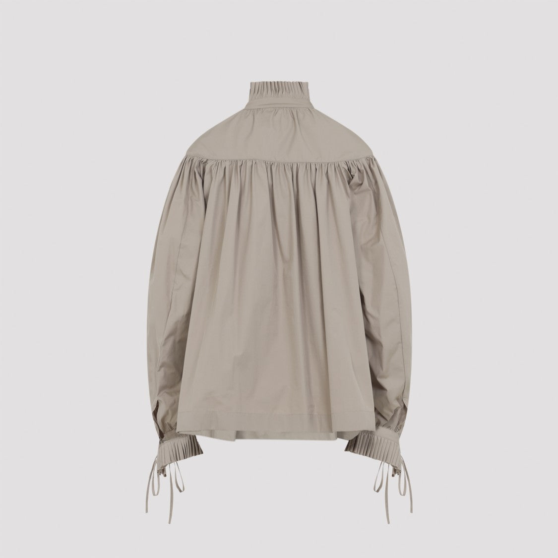 Dries Van Noten Loose-Fitting Long-Sleeved Shirt With Pleated Collar And Tied Bows