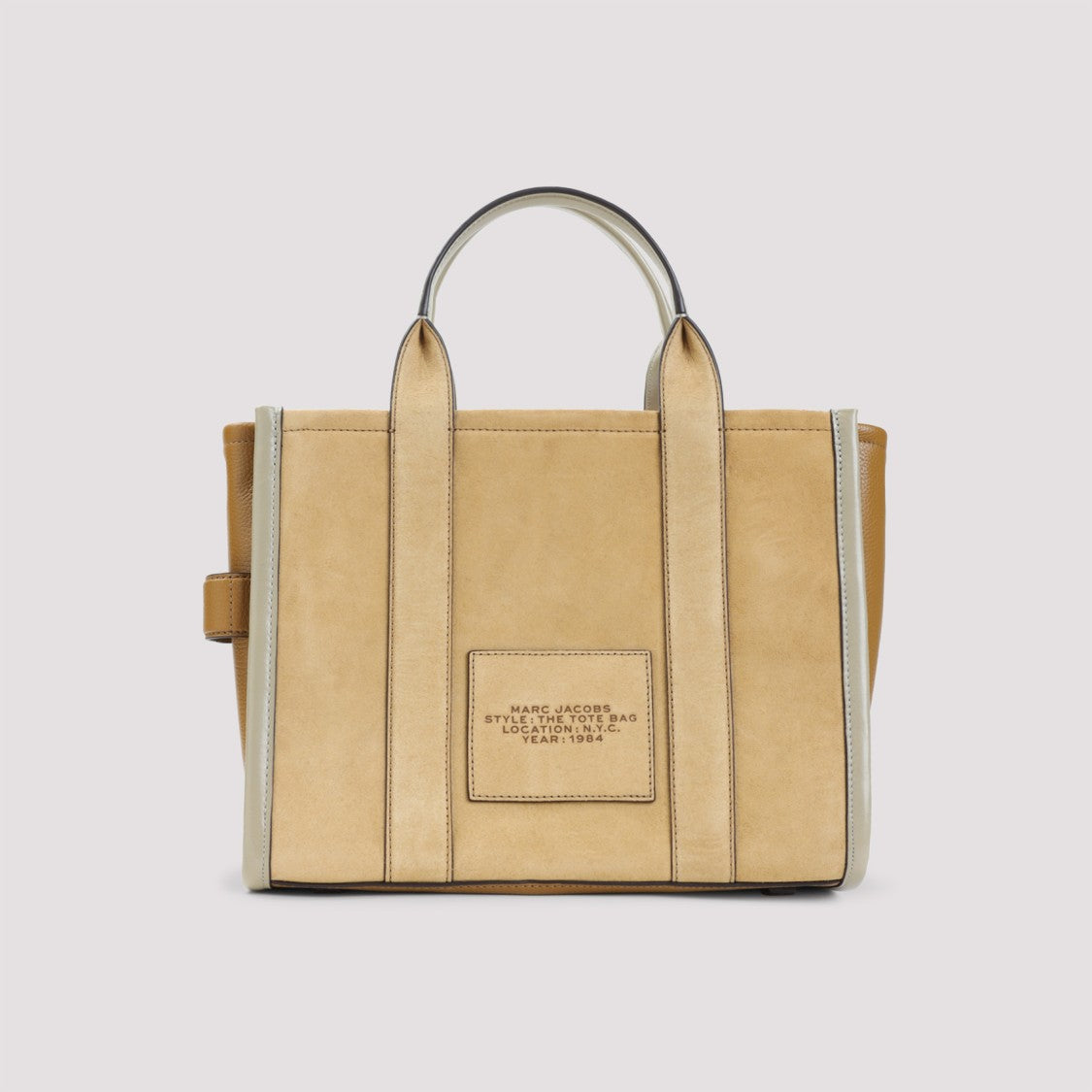 Marc Jacobs Structured Beige Suede Handbag