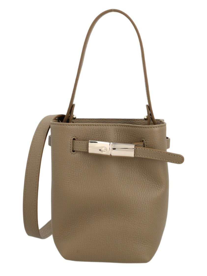 Longchamp Structured Handbag With Textured Surface And Minimalist Design