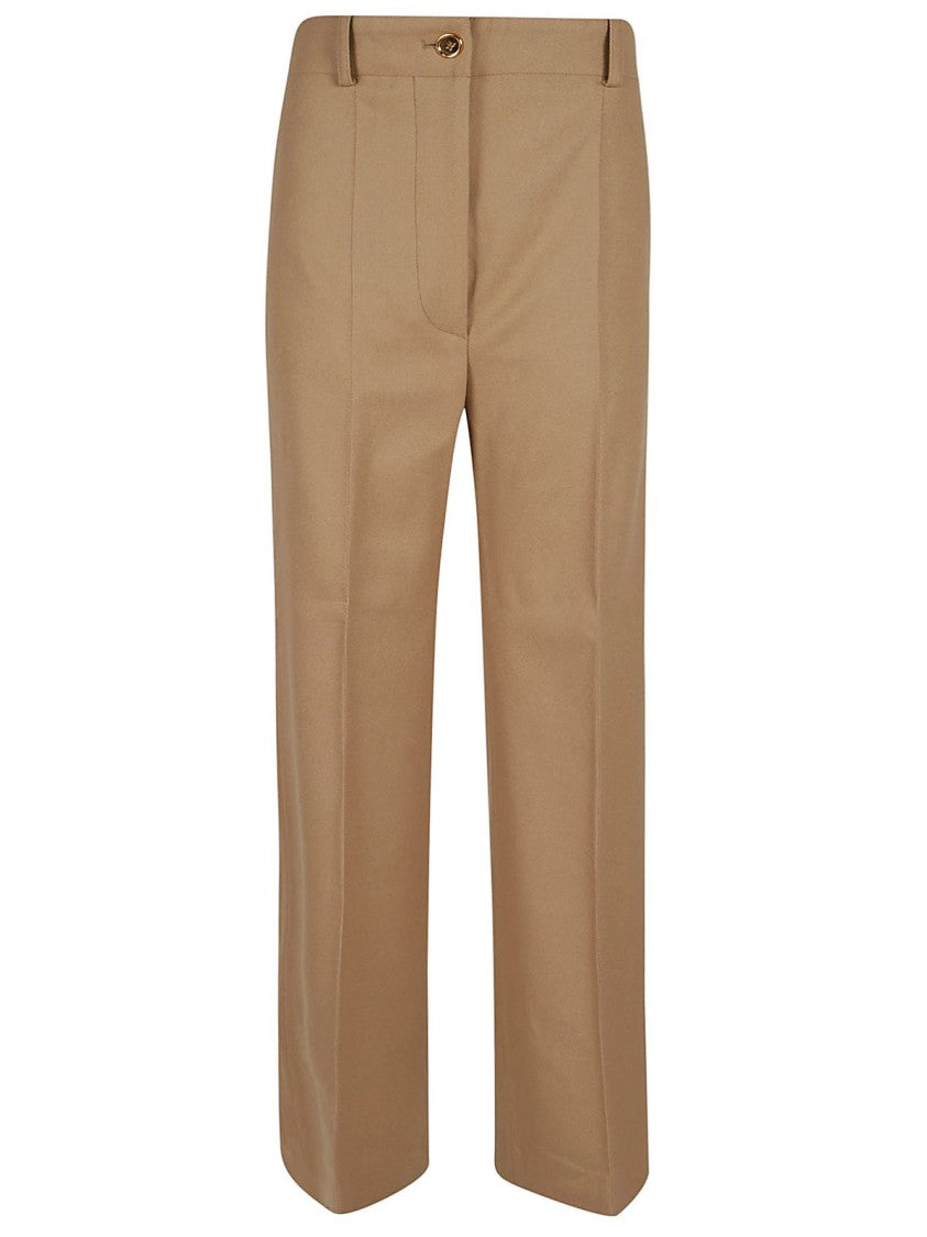 Patou Beige Sustainable Wool And Cashmere Blend Trousers