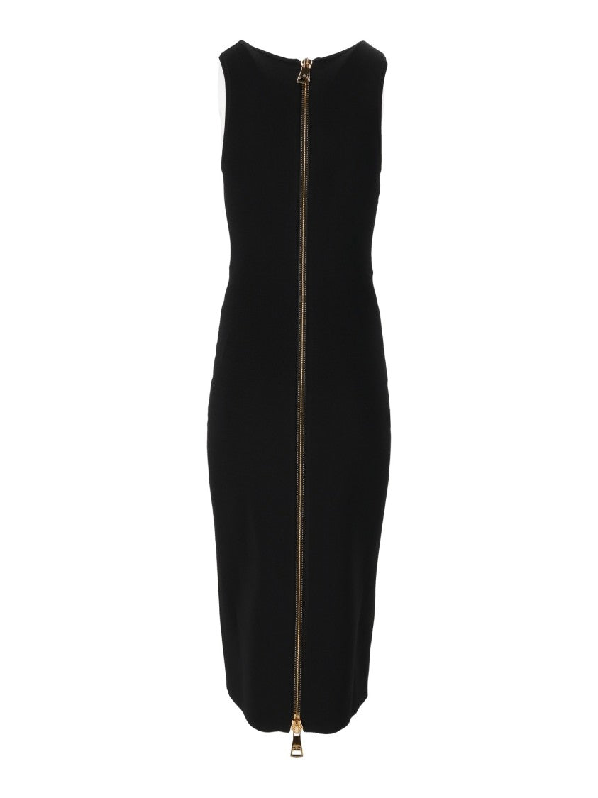Elisabetta Franchi Sleeveless Cut-Out Knit Sweater Dress