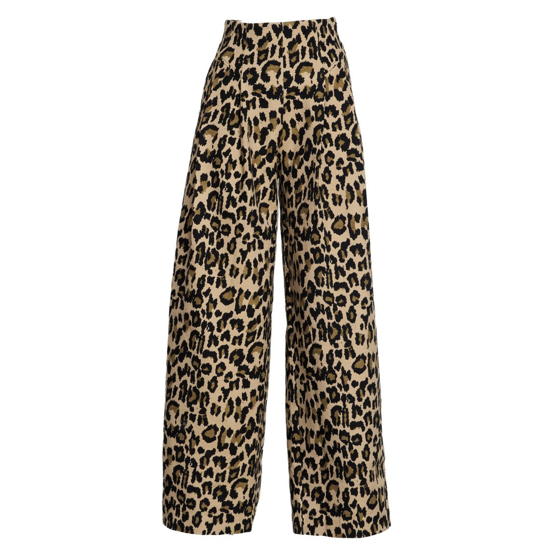 Rotate Rika Wide-Legged Jacquard Trousers
