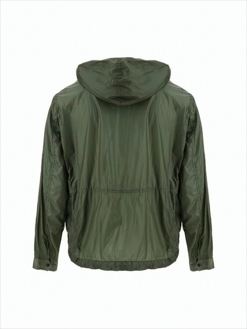 C.P. Company Hooded Padded Jacket With Adjustable Drawstrings And Lens Detail