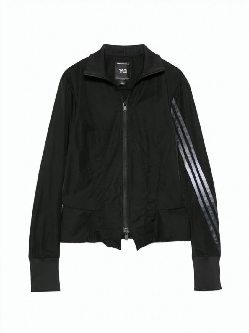 Y-3 Sleek Black Jacket With Reflective Stripes