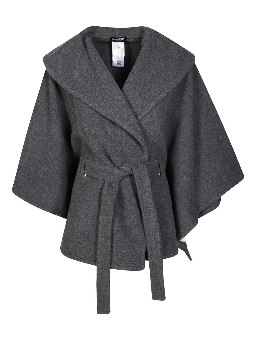 Dondup Flowing Neutral Cape With Wide Arm Openings And Minimalist Design