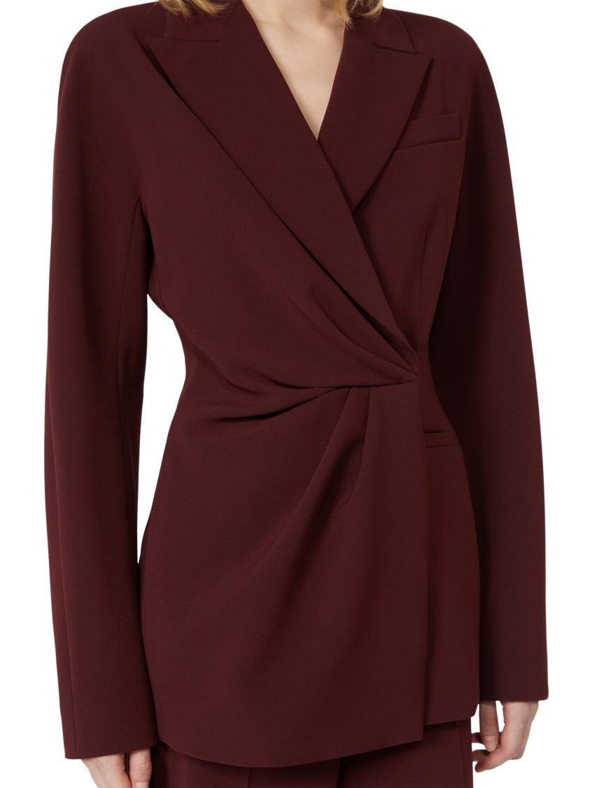 Max Mara Twisted Front Tailored Jacket With Classic Lapel
