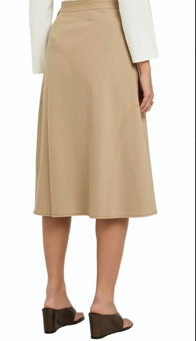 Max Mara Mmlrane Flared Skirt With Elasticated Waist