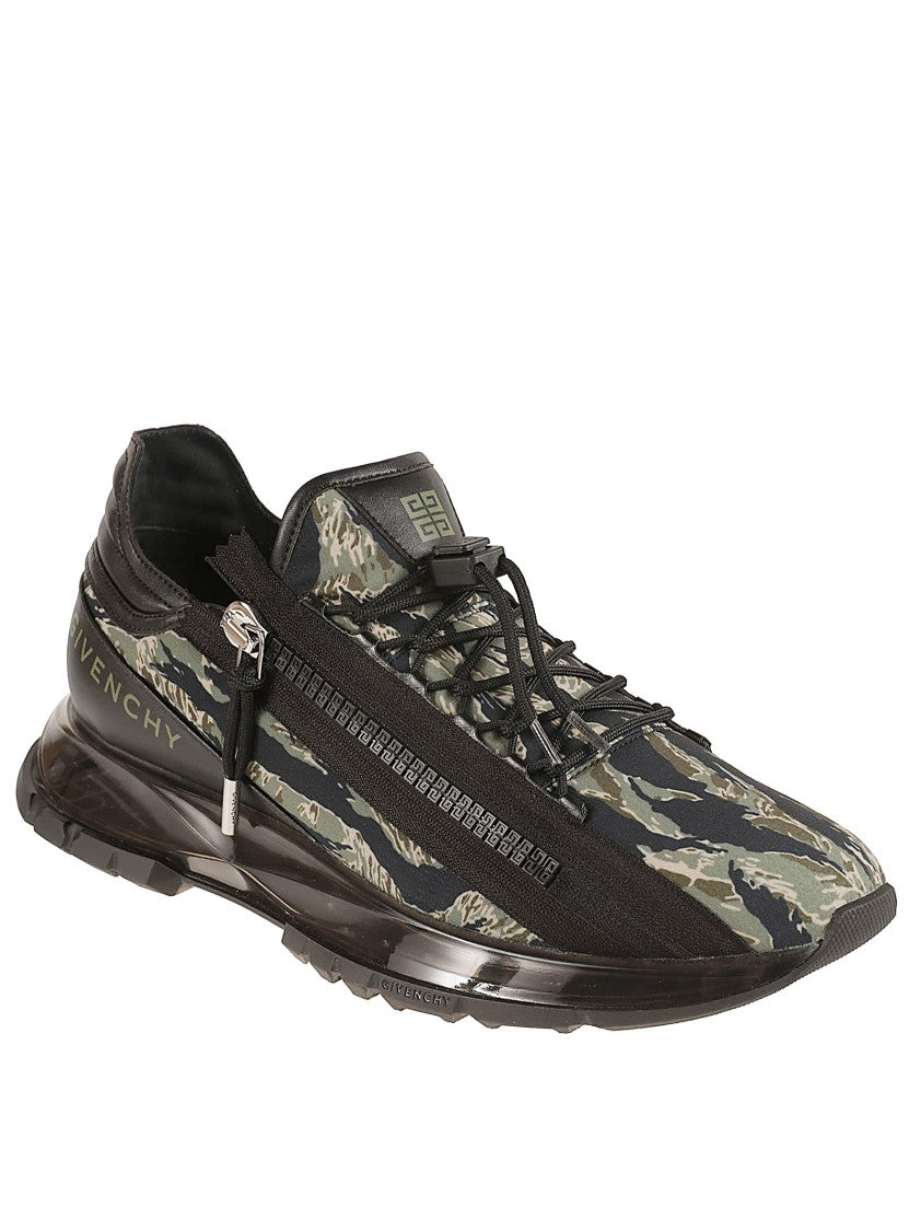Givenchy Camouflage Pattern Sneakers With Glossy Finish