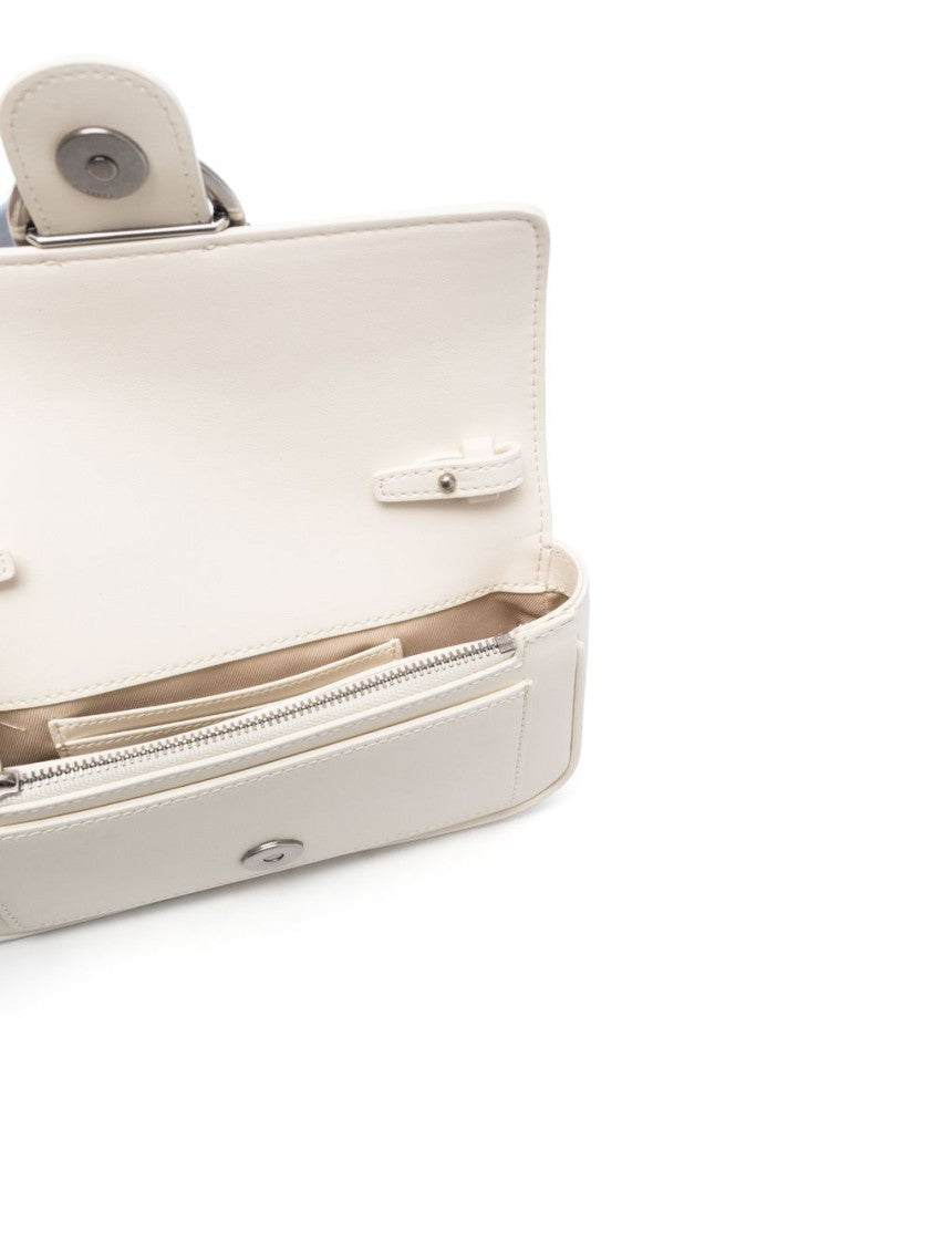 Pinko Rectangular Leather Bag With Silver-Tone Bird Buckle