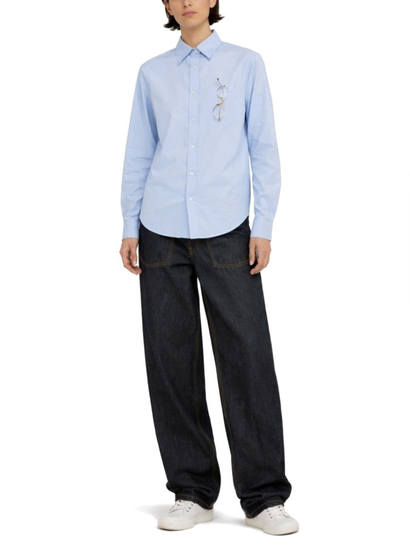 Moschino Light Blue Playful Eyeglasses Shirt