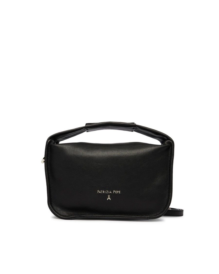 Patrizia Pepe Black Soft Top Handle Bag