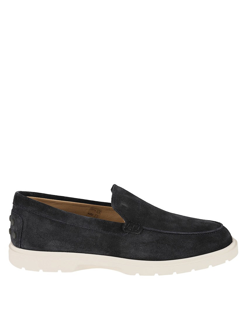 Tod's Slip-On Black Calfskin Flat Shoes