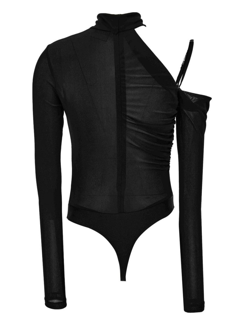 Versace Jeans Couture Bodysuit Top With Asymmetrical Design