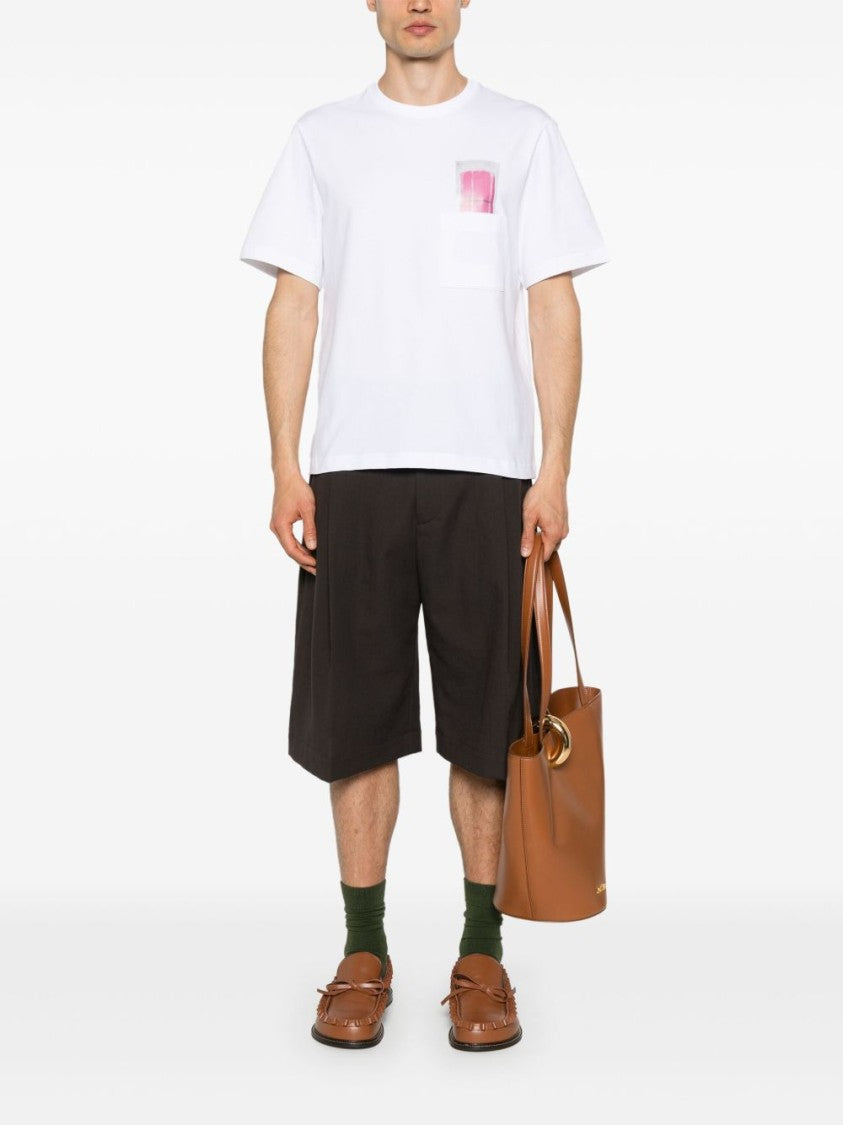 Jacquemus Minimalist White T-Shirt With Logo Detail