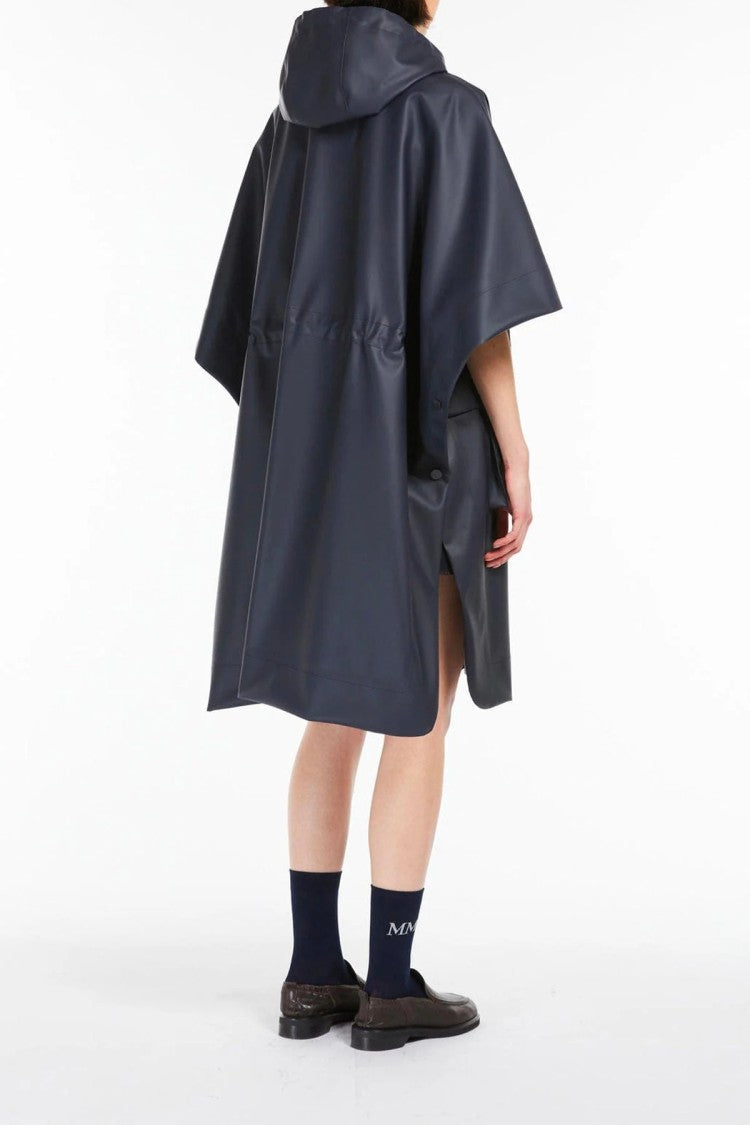 Max Mara Knee-Length Matte Black Raincoat