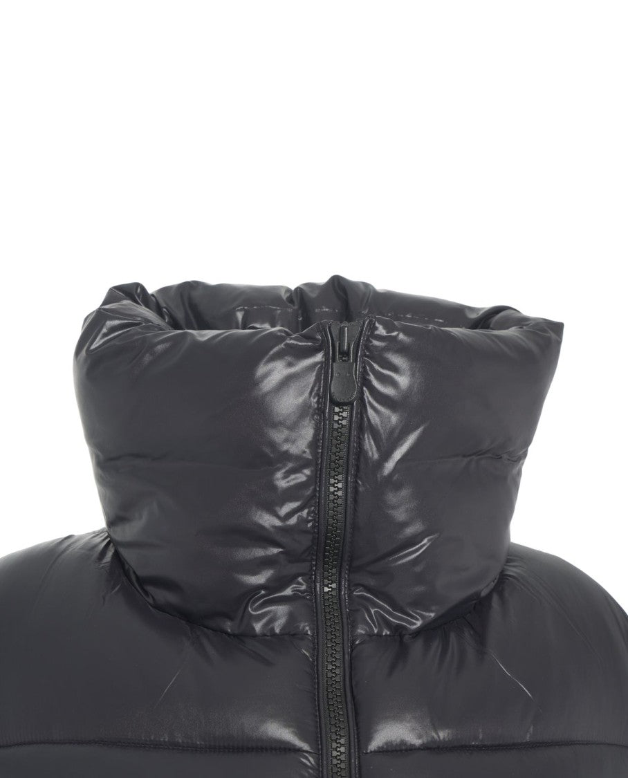Save The Duck Glossy Puffer Jacket With High Collar And Plumtech Insulation