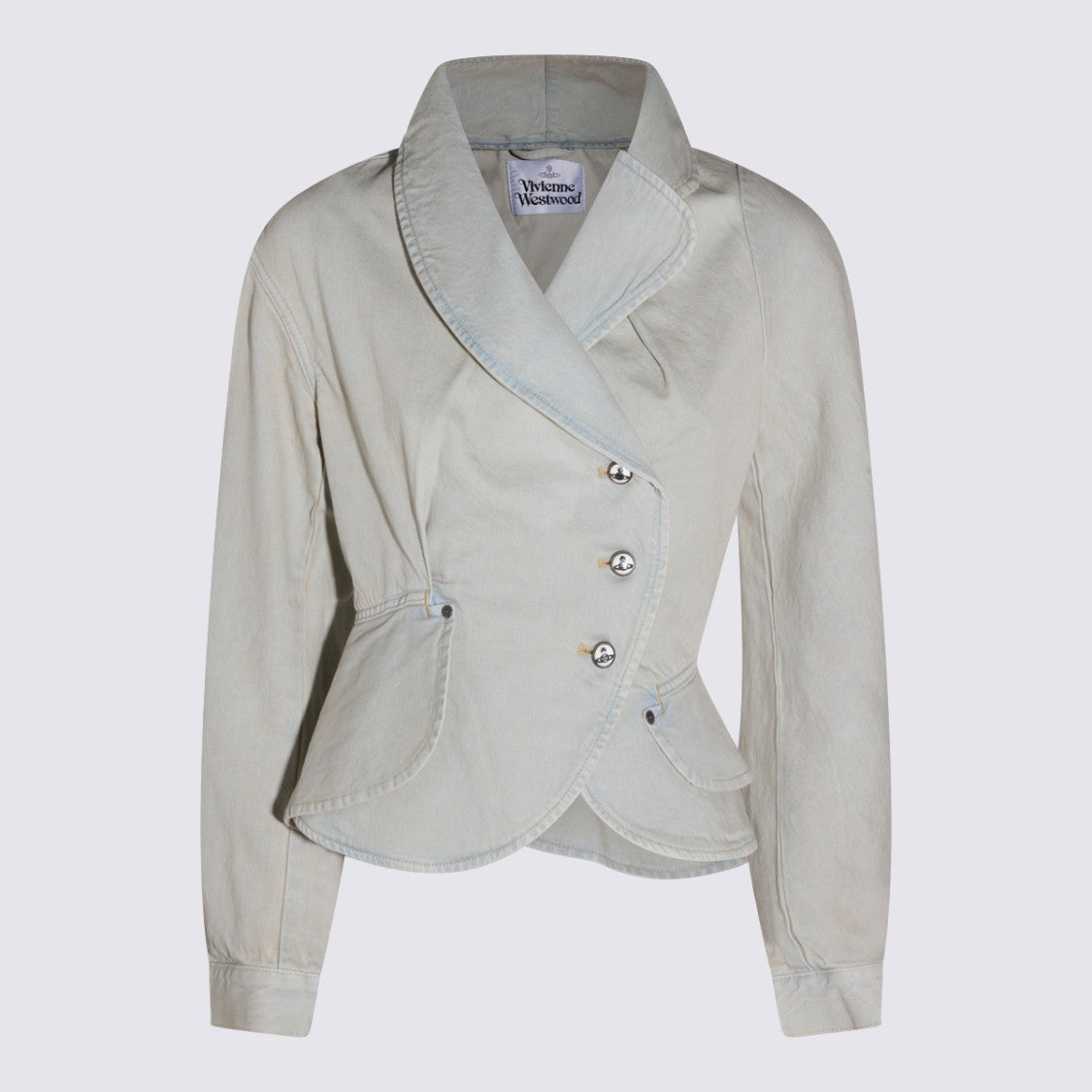 Vivienne Westwood Asymmetrical Fitted Denim Jacket