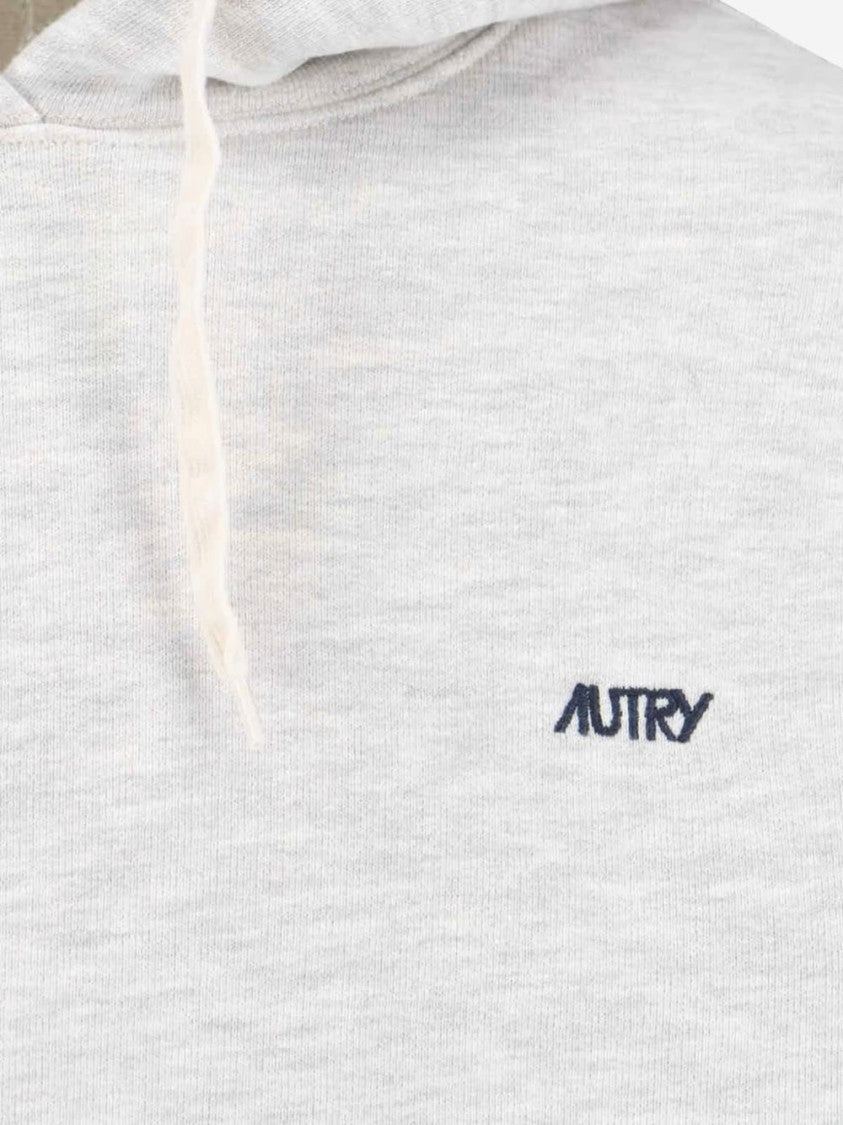 Autry Grey Drawstring Embroidered Hoodie