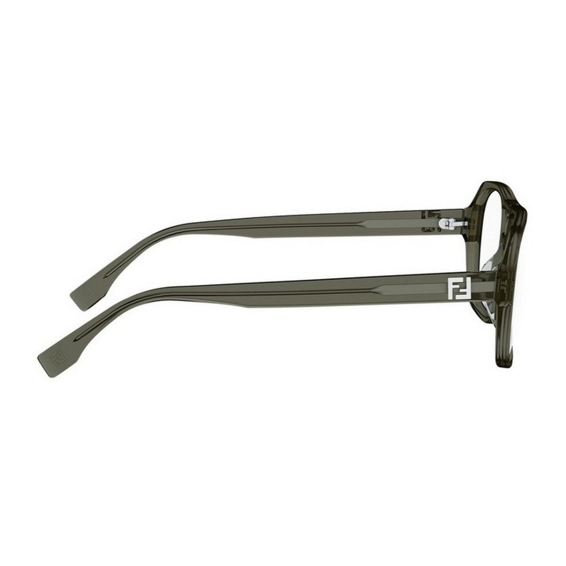 Fendi Green Fe50131i Ff Squared Acetate Aviator Sunglasses