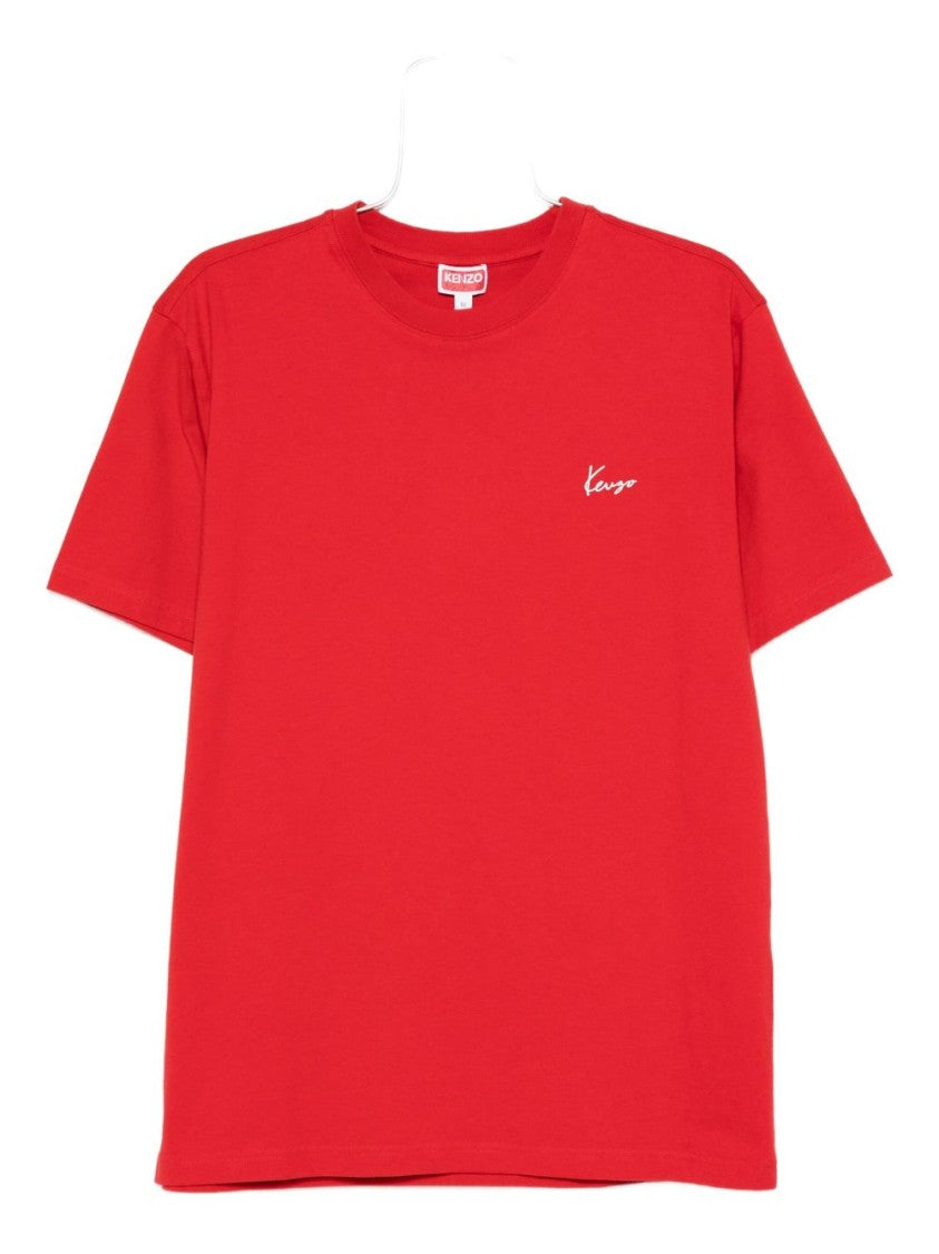 Kenzo Floral Bouquet Print Red Crew Neck T-Shirt