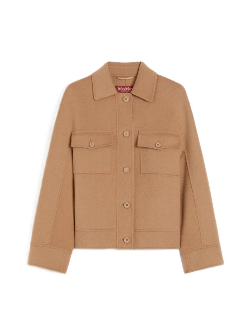Max Mara Structured Camel Fiero Jacket With Flap Pockets