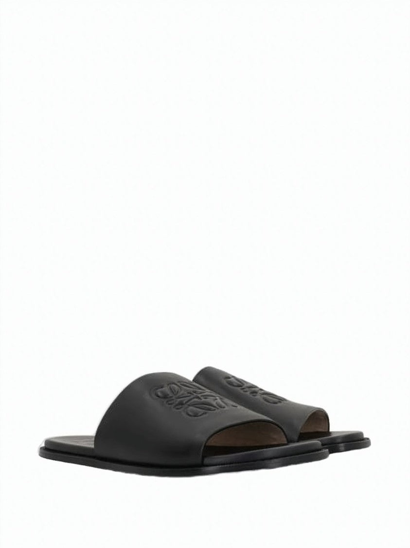 Loewe Minimalist Smooth Leather Slide Sandal