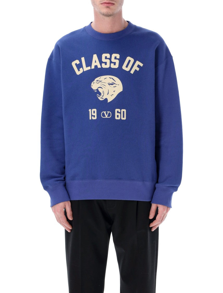 Valentino Garavani Panther Print Class Cotton Sweatshirt