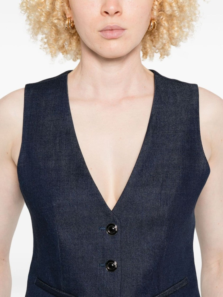 Liu Jo Deep V-Neck Sleeveless Jacket
