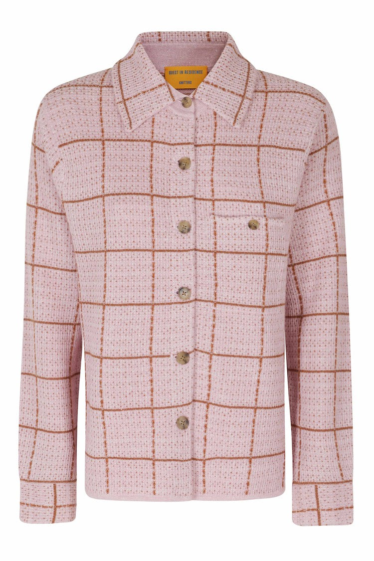 Guest In Residence Rosa Dylan Plaid Cashmere-Linen Casual Shirt