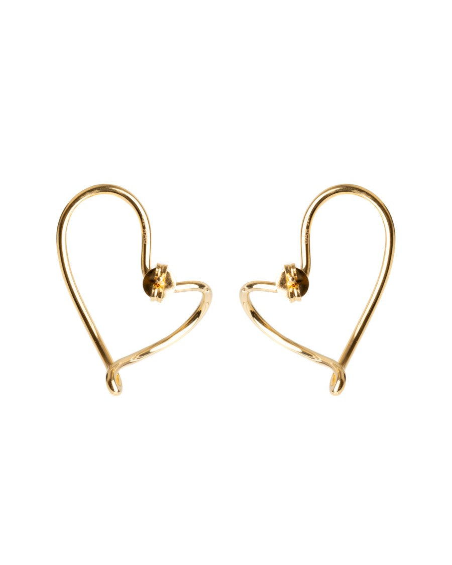 Bar Jewellery Dancing Hearts Earrings – Gold-Plated Silver