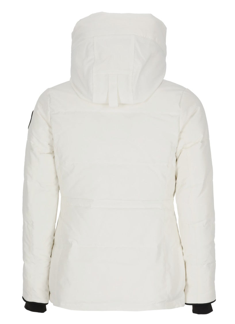 Canada Goose White Hooded Quilted Parka
