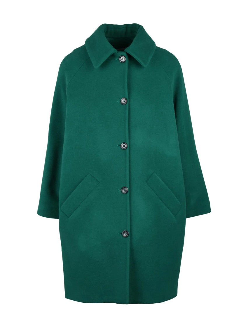 Guttha Guttha Short Coat In Rich Green
