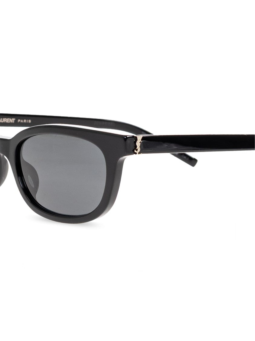 Saint Laurent M160 Glossy Black Rectangular Sunglasses