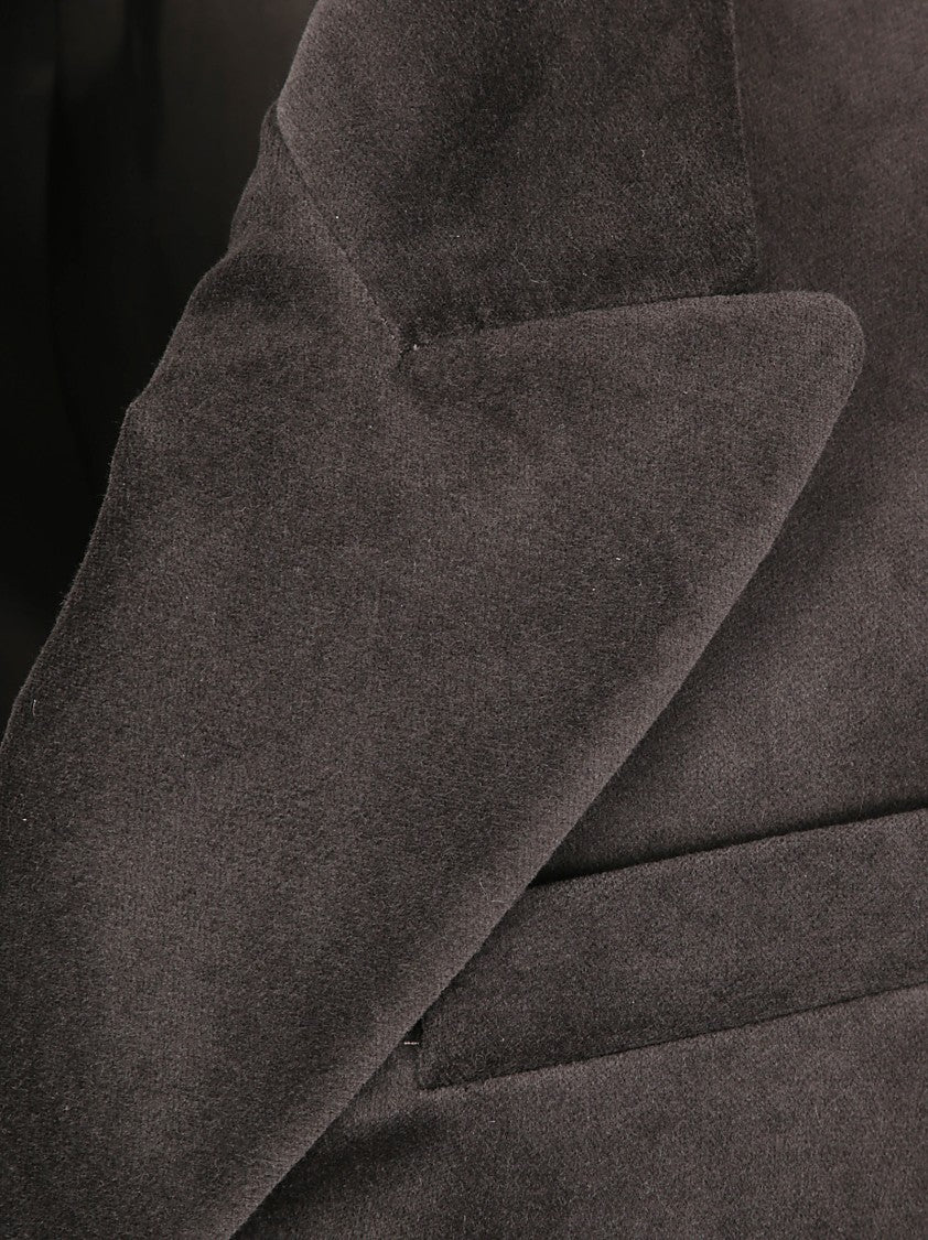 P.A.R.O.S.H. Double-Breasted Tailored Blazer With Gold Buttons