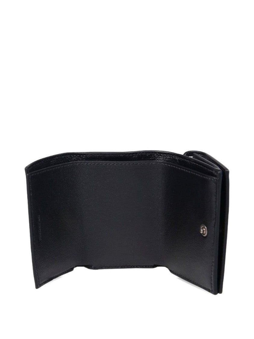 Balenciaga Compact Grained Calfskin Mini Wallet