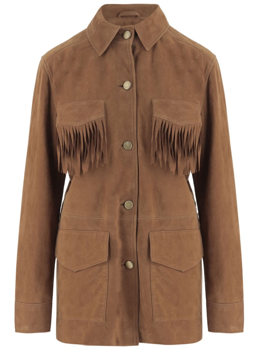 Uncommon Caramel Suede Fringed Jacket