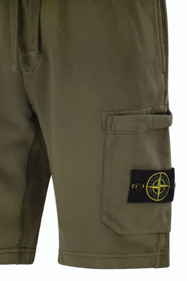 Stone Island Olive Green Cargo Shorts