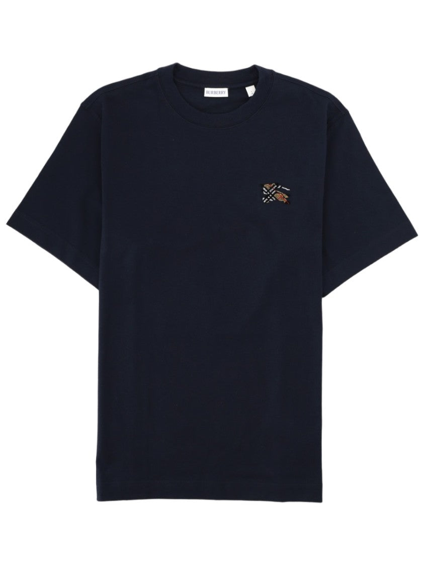 Burberry Short-Sleeve Embroidered Logo Cotton T-Shirt