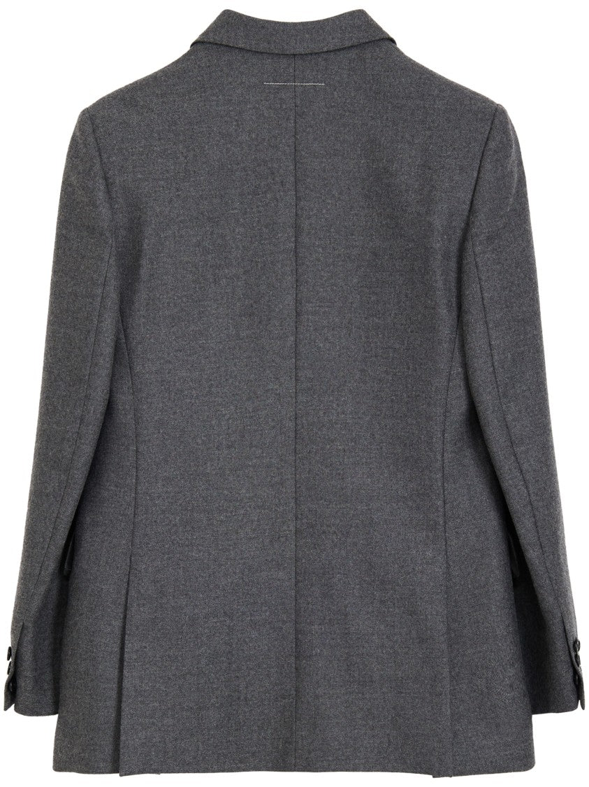 Mm6 By Maison Margiela Double-Breasted Tailored Jacket With Notch Lapel